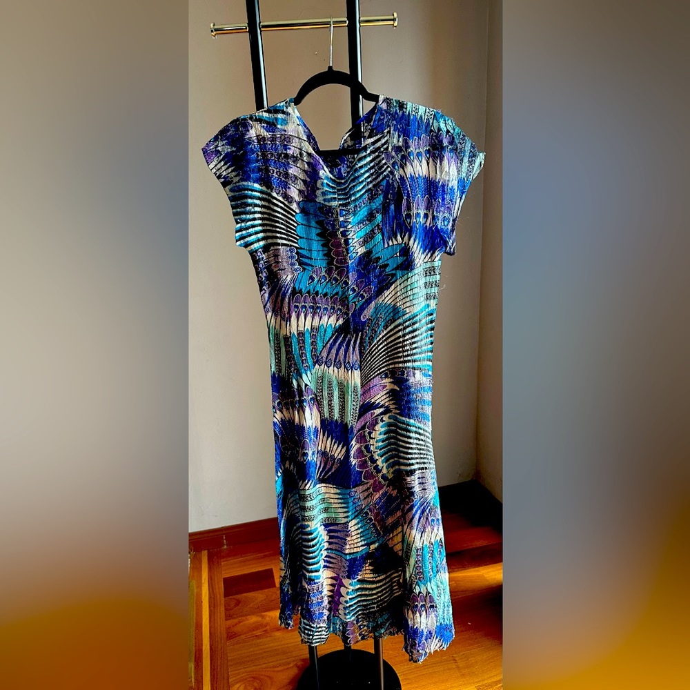 Komarov Charmeuse Blue Purple Dress